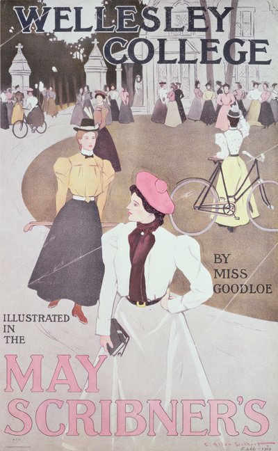 Wellesley College, by Miss Goodloe, Cover Illustration from Scribner